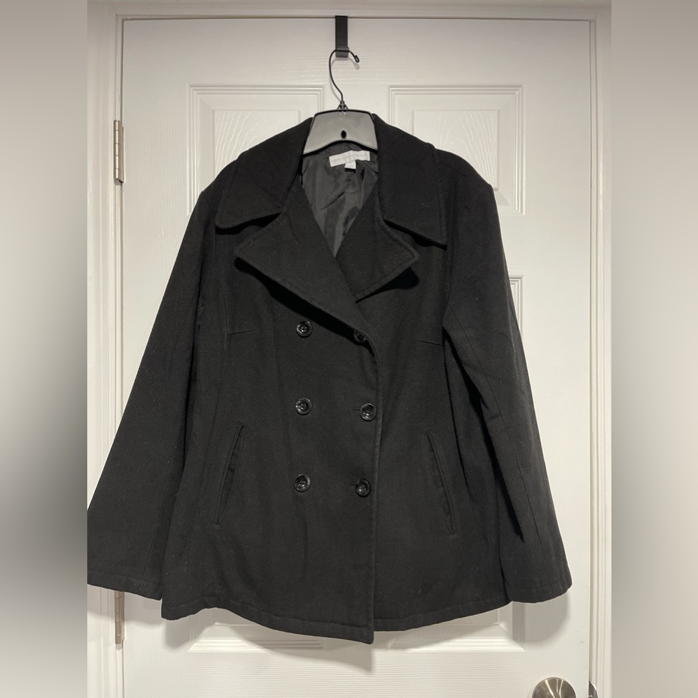 NY & Company Pea Coat, Black Color -XL